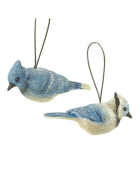 1488-88999 Blossom Bucket Set of 2 Blue Jays Ornaments - Pack of 6