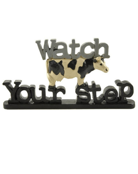 1488-89171 Blossom Bucket Watch Your Step With Cow - Pack of 4