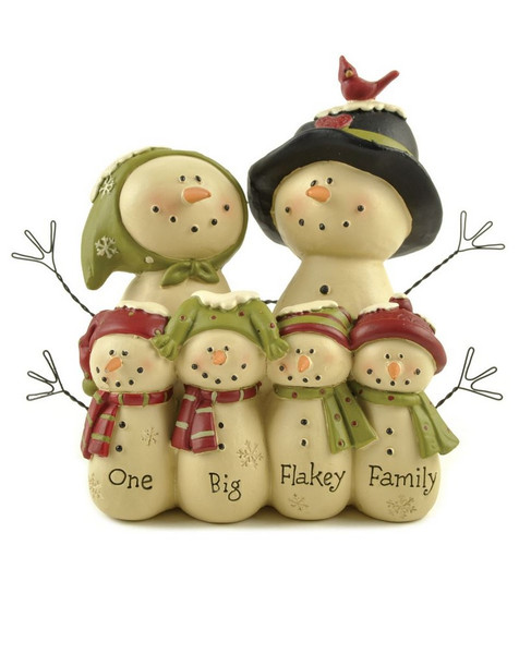 148-88961 Snowman Family With Four Children - Pack of 3