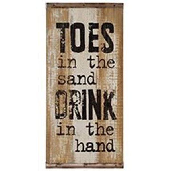 1511-71812 Blossom Bucket Toes In The Sand Sign - Pack of 3