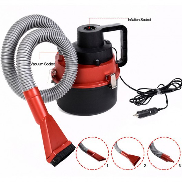 AT3561RED Auto Car Vacuum Cleaner Portable Wet / Dry Dc 12 Volt Mini Portable High Power