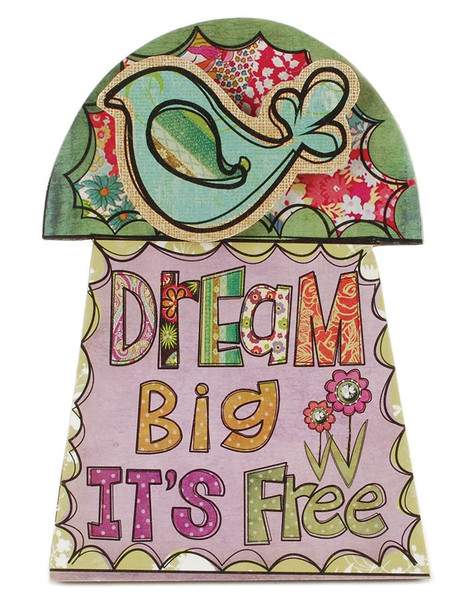 153-71642 Blossom Bucket Dream Big Plaque - Pack of 6