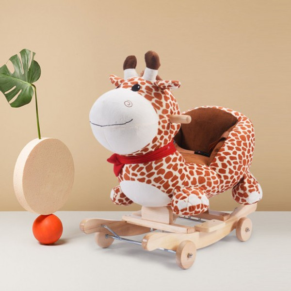 TY223075 Kids Giraffe Rocking Horse Rider Baby Stroller With Wheels