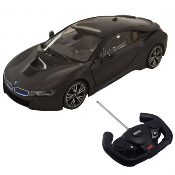 TY558744BK 1:14 Bmw I8 Licensed Radio Rc Car Remote Control W/Opening Vertical Door-Black