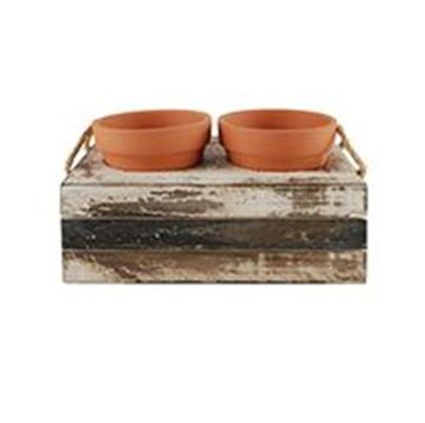 161-71985 Square Box With Handles / Planters - Pack of 2