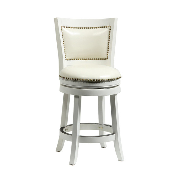 Boraam Bristol 24" Swivel Stool in White 42424