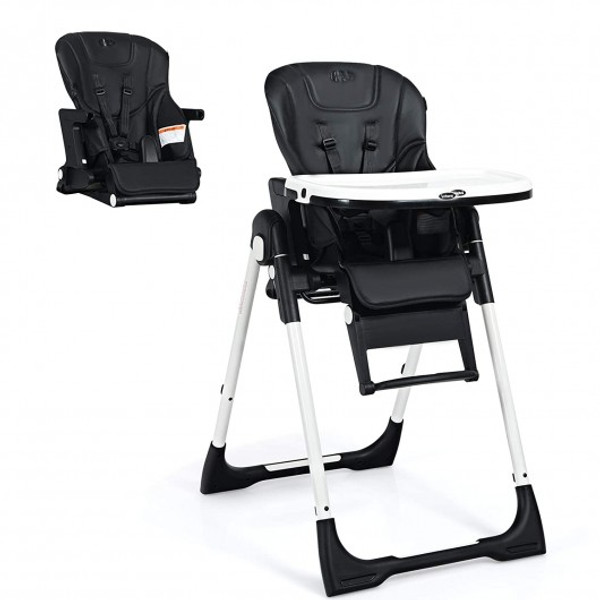 BB5589BK 4 In 1 High Chairbooster Seat With Adjustable Height And Recline-Black