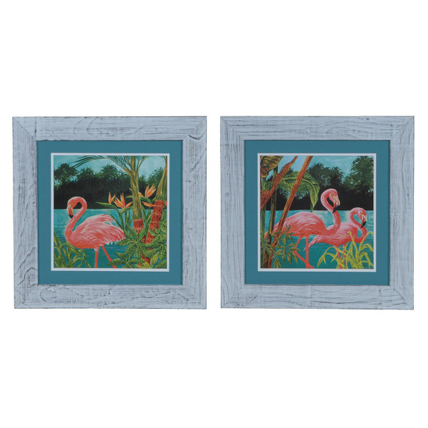 Flamingo Wall Art Set Of 2 CVA3578 By Crestview