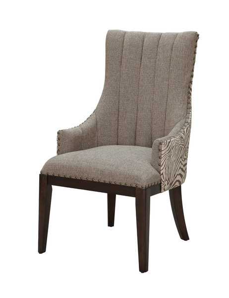 Safari Two Toned Channel Back Chair CVFZR1473 By Crestview