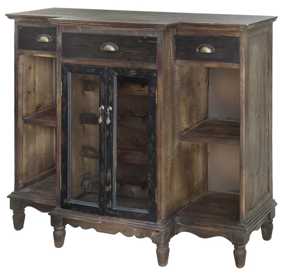 Wendover Two Tone Wood Wine Cabinet CVFZR1524 By Crestview