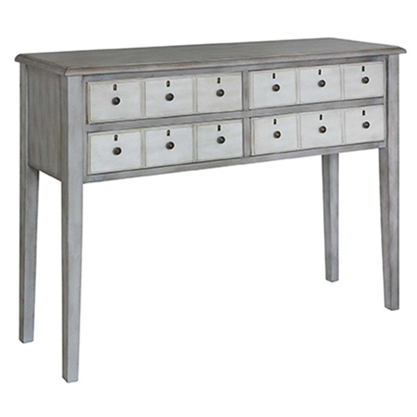 Amelia Grey And White 6 Drawer Tall Console Table CVFZR1605 By Crestview
