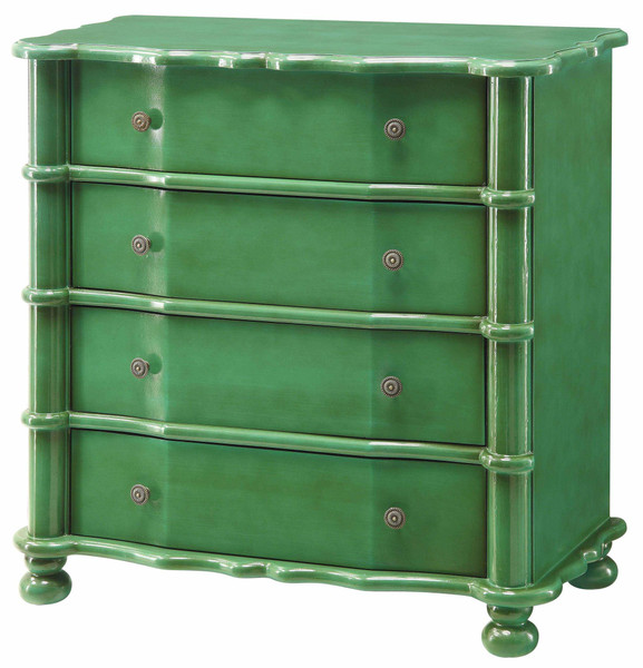 Kelly Emerald Green 4 Drawer Accent Chest CVFZR860 By Crestview