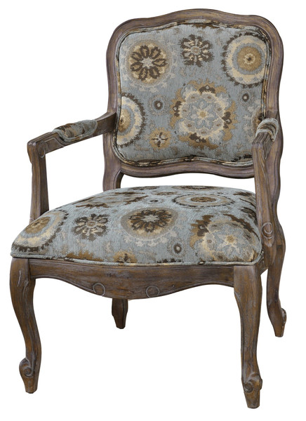 Hillcrest Frame And Pattern Chair CVFZR897 By Crestview