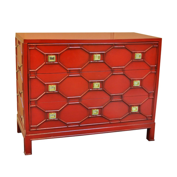 Crestwood Chippendale Style Three Drawer Chest CVFZZR021 By Crestview