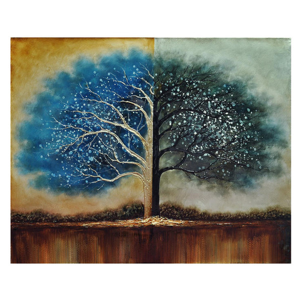 Moody Blue Canvas Wall Decor CVTOP1693 By Crestview