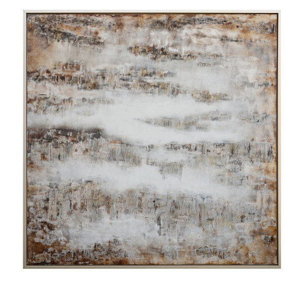 Taryn Taryn 50 X 50" Earth Through The Clouds Painting With Gold Gallery Frame CVBZWF068 By Crestview