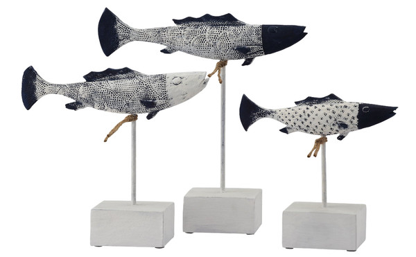 Antique Fish Statues (Pack Of 2) CVDEP790 By Crestview