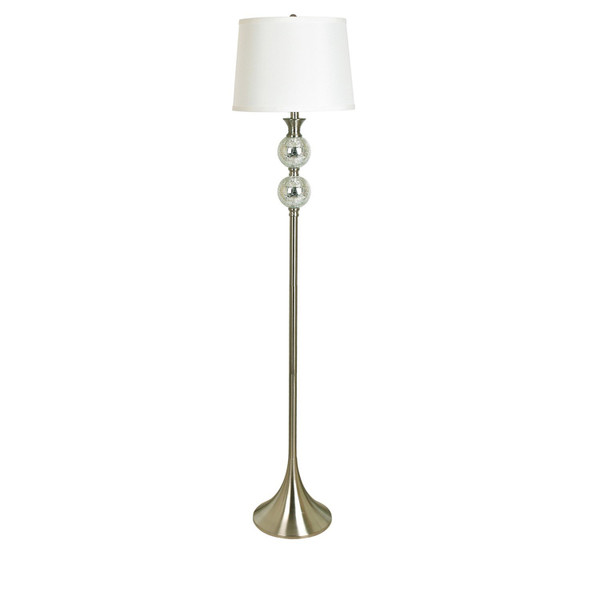 61.5"Th Metal+Glass Floor Lamp ABS1379SNG By Crestview
