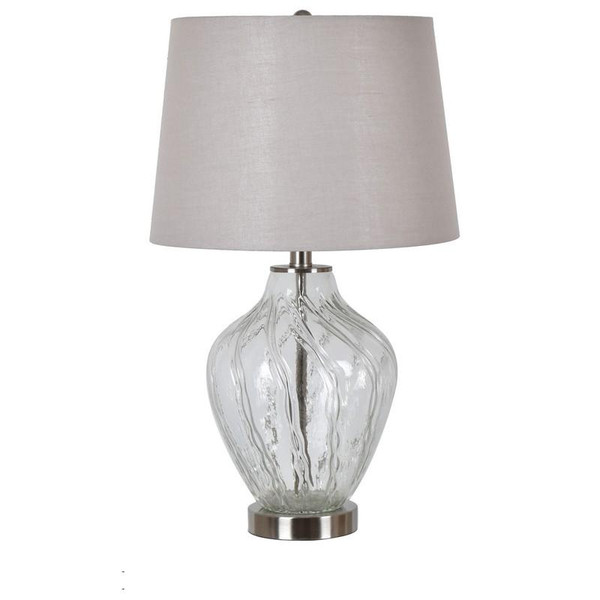 23.5" Glass/ Metal Table Lamp EVABS1921 By Crestview