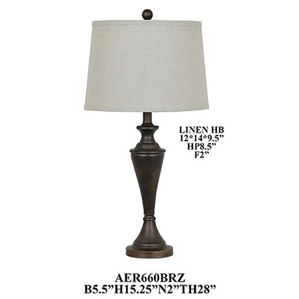 27.5"Th Metaltable Lamp AER660BRZSNG By Crestview