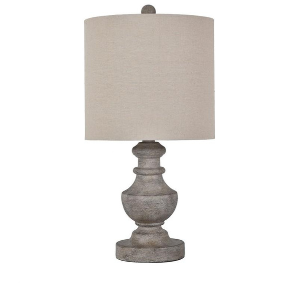 21.5"Th Brown Wash Resin Table Lamp EVAVP1372 By Crestview