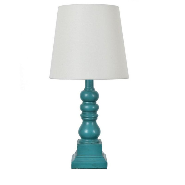 18.5"Th Distressed Blue Resin Table Lamp EVAVP1349BU By Crestview