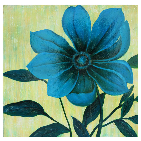 Blue Petals Canvas Wall Decor Cvtop1816 By Crestview