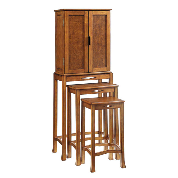 Louis Tall 2 Door Cabinet, With Stools/Nesting Tables Cvfzzr084 By Crestview