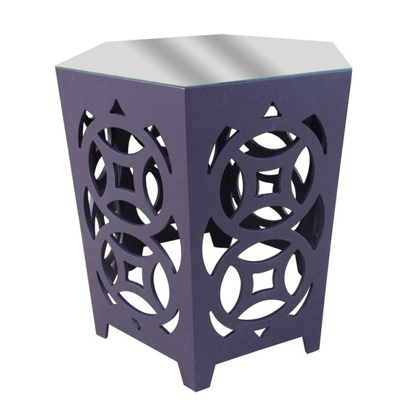 Purple Emma Large Scale Side Table Cvfzzr074 By Crestview