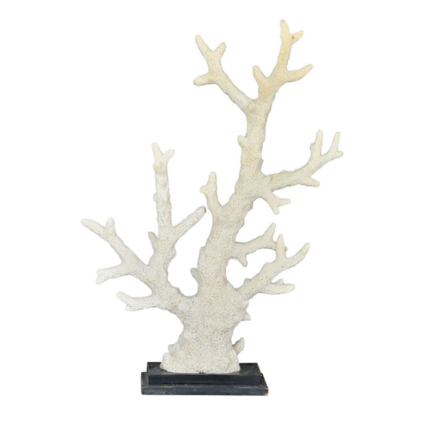 Resin Natural Coral Statue - White Coral Finish Cvdep728 By Crestview