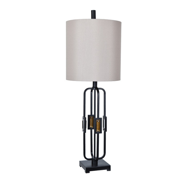 35"H Metal Cage With Crystal Robinson Table Lamp Cvaer891 By Crestview