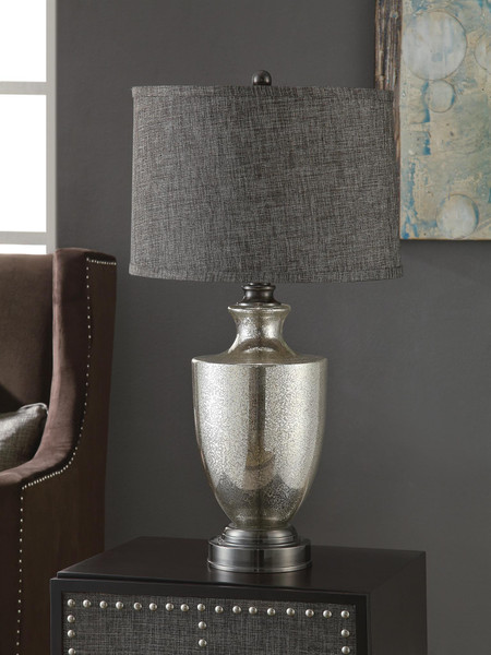 32.5"H Glass & Metal Chaz Table Lamp Cvabs583 By Crestview