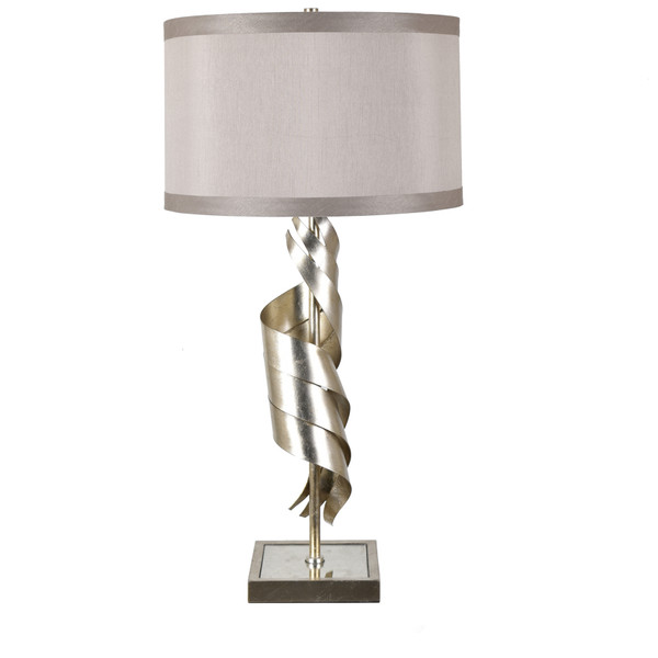 Thea Gilded Silver Triple Swirl Lamp CVAZER082 By Crestview