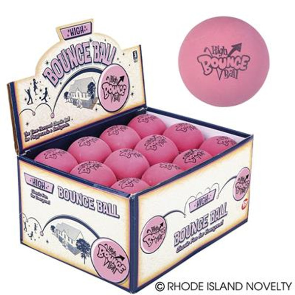 2.5" Rubber Pink High Bounce Ball BAPINK2 By Rhode Island Novelty