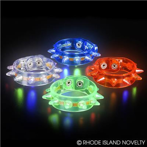9.5" Light-Up Spiky Bracelet GLSPIBR By Rhode Island Novelty