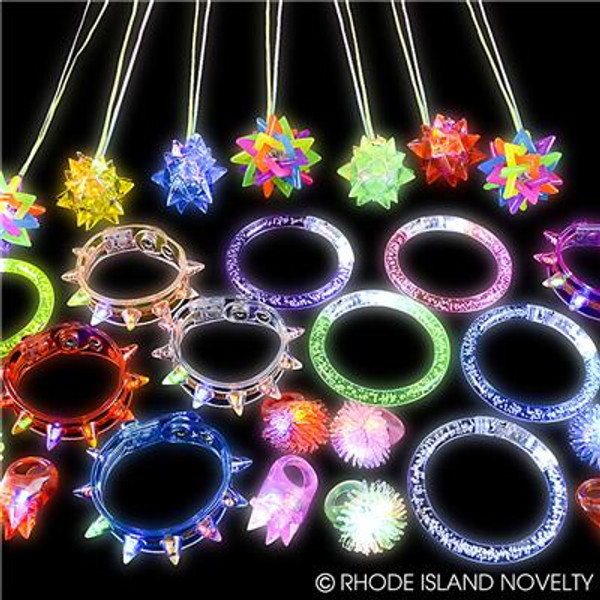 Light-Up Jewelry Assortment 48Pcs/Unit GLLIGJE By Rhode Island Novelty