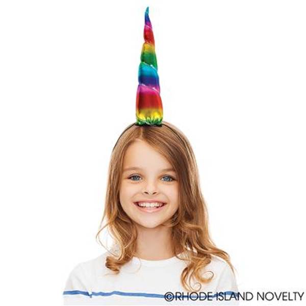 Rainbow Unicorn Horn Headband 7" COUNIHO By Rhode Island Novelty