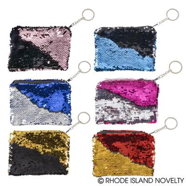 Flip Sequin Keychain Purse 5.75"X3.75" KCMERSE By Rhode Island Novelty