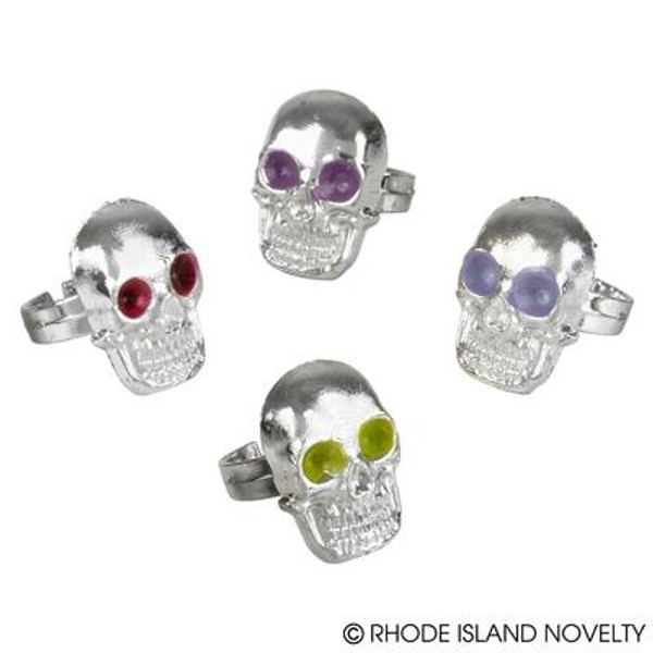 Plastic Skull Ring 0.75" SLSILSK By Rhode Island Novelty