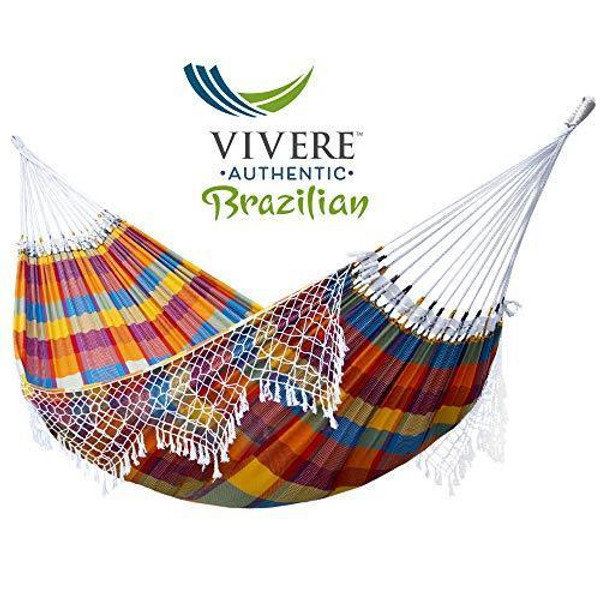 Authentic Brazilian Tropical Hammock - Double (Carnival) BRAZ301 By Vivere