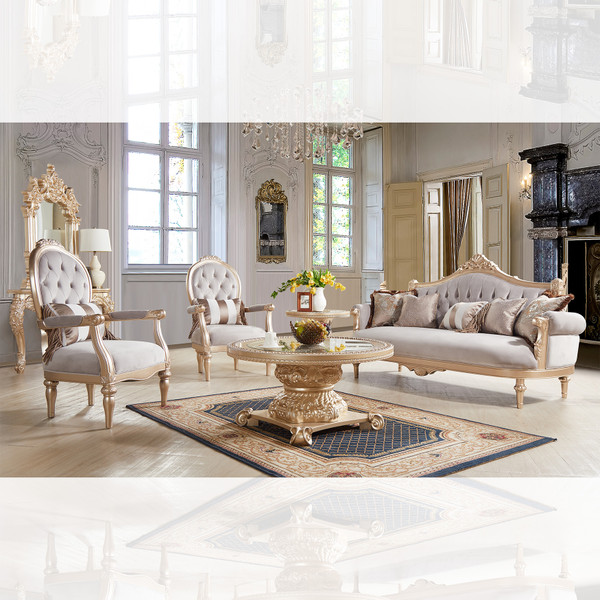 Homey Design Victorian 3-Piece Salon Sofa Set HD-3PC2670