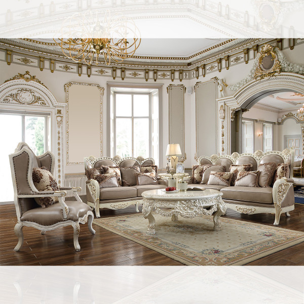 Homey Design Victorian 3-Piece Sofa Set HD-90-SSET3