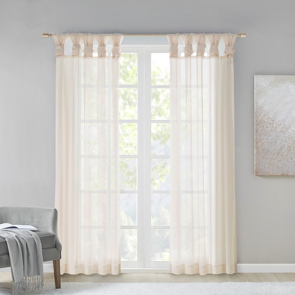 Ceres Twist Tab Voile Sheer Window Pair By Madison Park MP40-7371