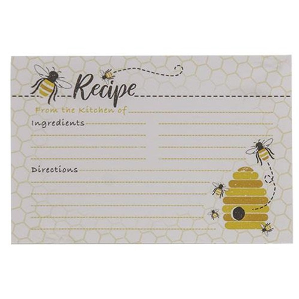 24/Pkg Bee Recipe Cards
 G55041 By CWI Gifts