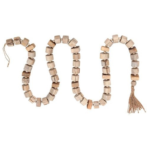 *Natural Rustic Bead Garland GSHN3039 By CWI Gifts