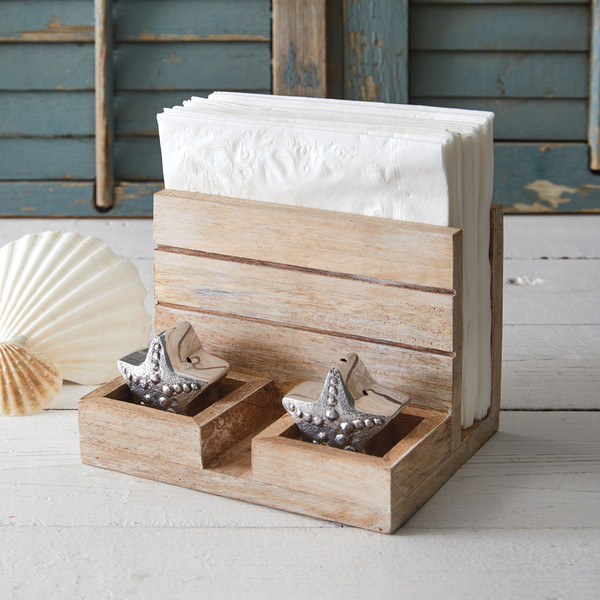 Starfish Salt, Pepper, And Napkin Holder 370781 By CTW Home