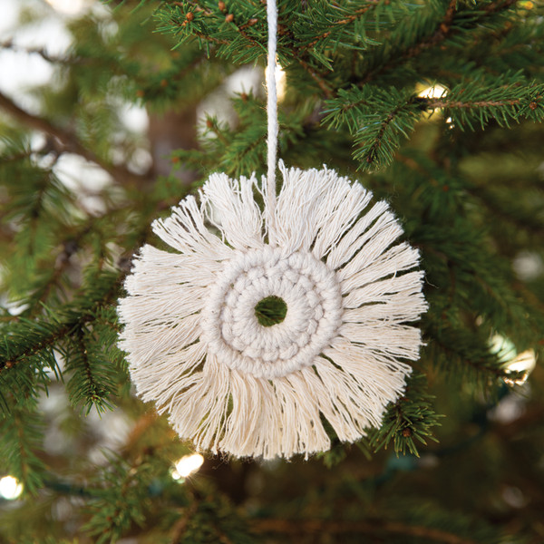 Macrame Wreath Ornament (Pack Of 4) 460346 By CTW Home