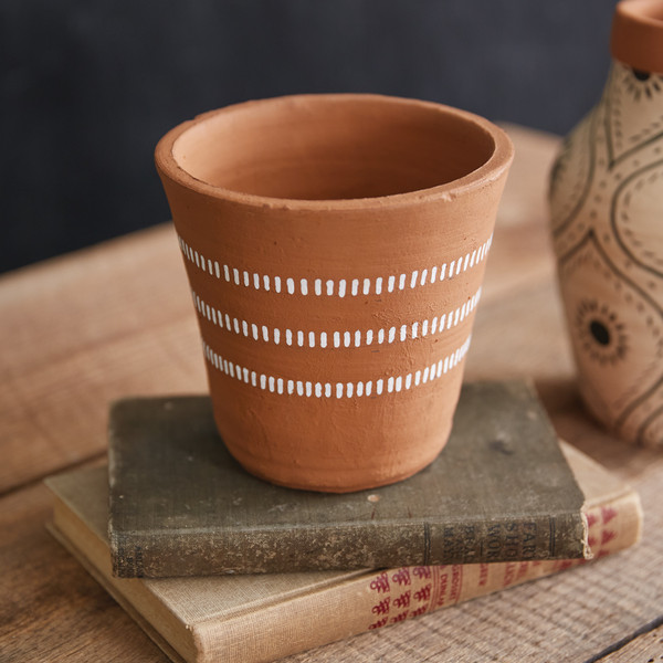 Mojave Hand Painted Terra Cotta Pot 460362 By CTW Home