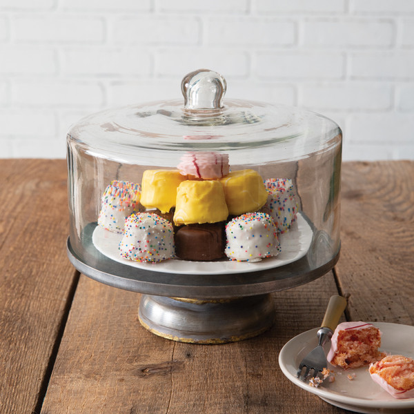 Small Traditional Dessert Cloche With Stand 460365 By CTW Home
