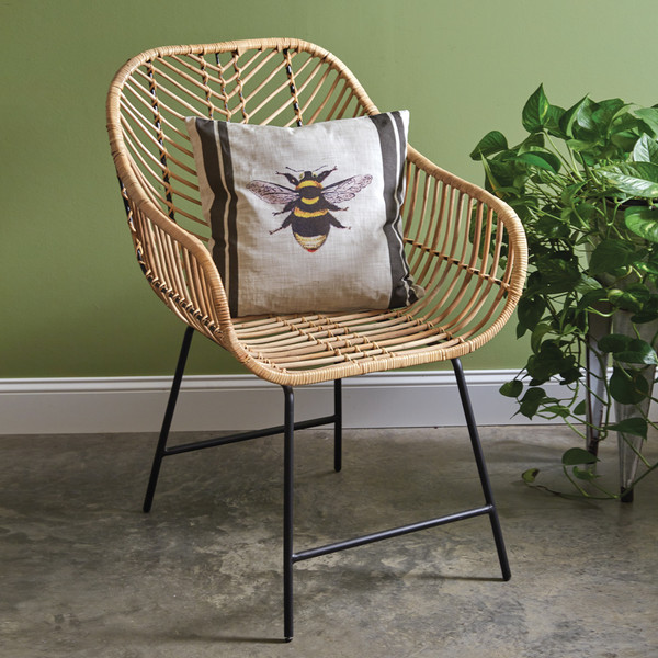 Rattan Armchair With Metal Legs 460371 By CTW Home